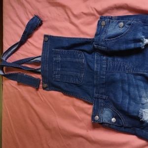 Wax jeans overalls